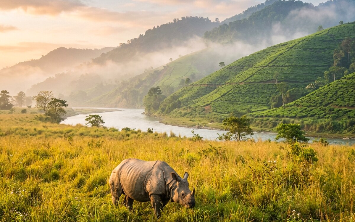 Best Places to Visit in Assam: Rhinos, Tea Gardens and Majuli